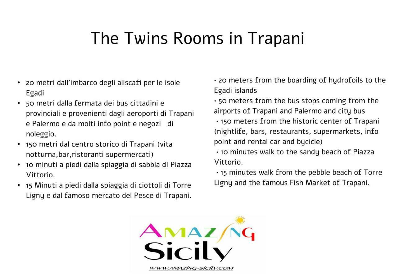 The Twins Rooms In Trapani 1 المظهر الخارجي الصورة
